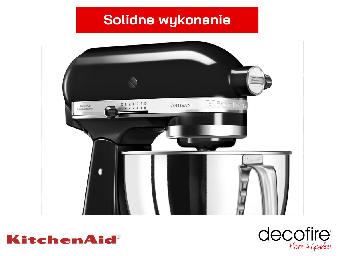 Mikser Artisan 5 Onyx Black Kitchen Aid solidne wykonanie