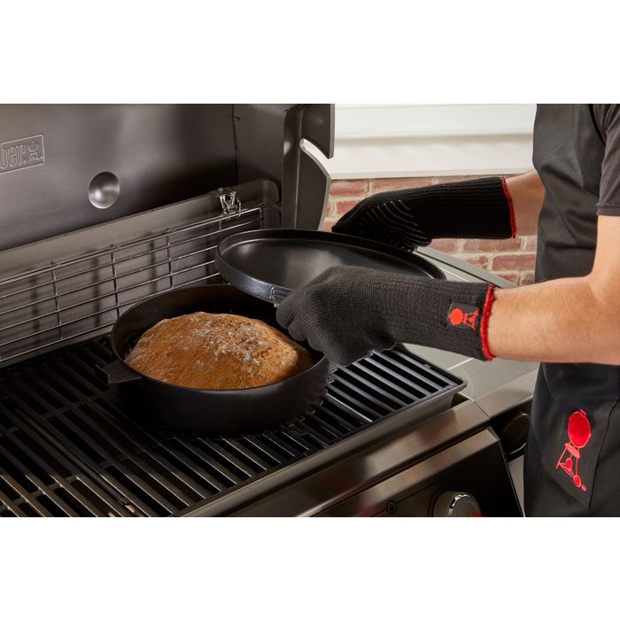 Gourmet BBQ System – Dutch Oven 2 w 1 żeliwny kociołek z żeliwną patelnią Weber (8857)