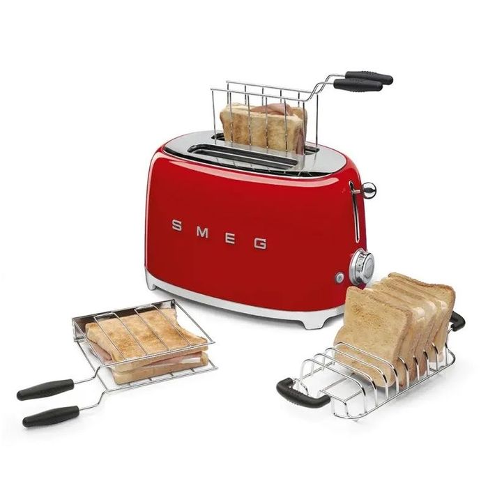 OUTLET - Toster na 2 kromki Smeg Czerwony (TSF01RDEU)