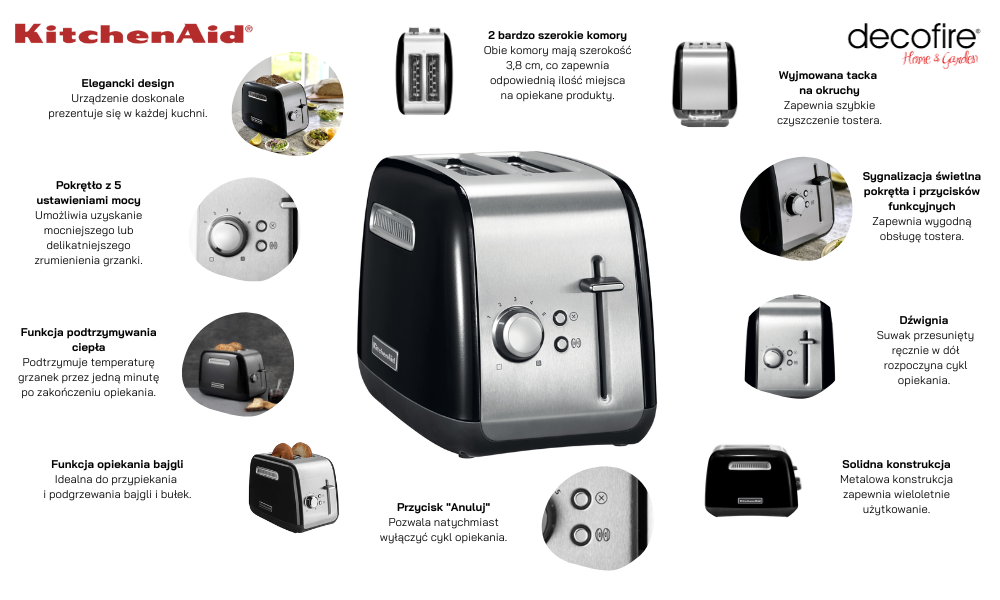 Toster 2 Classic Onyx Black KitchenAid