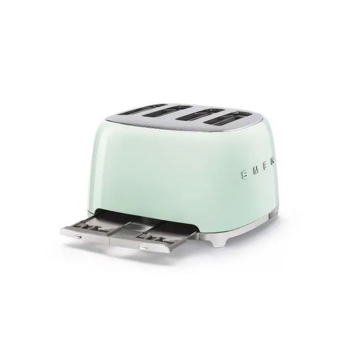 Toster na 4 kromki - 4 kieszenie Smeg Pastelowa zieleń (TSF03PGEU)