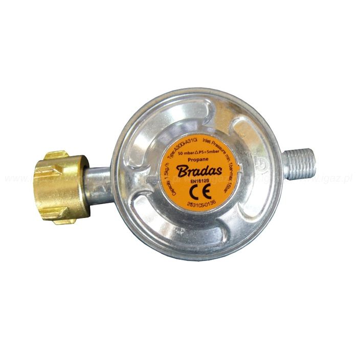 Reduktor gazu do butli gazowej 11 kg 50 mbar (720431)