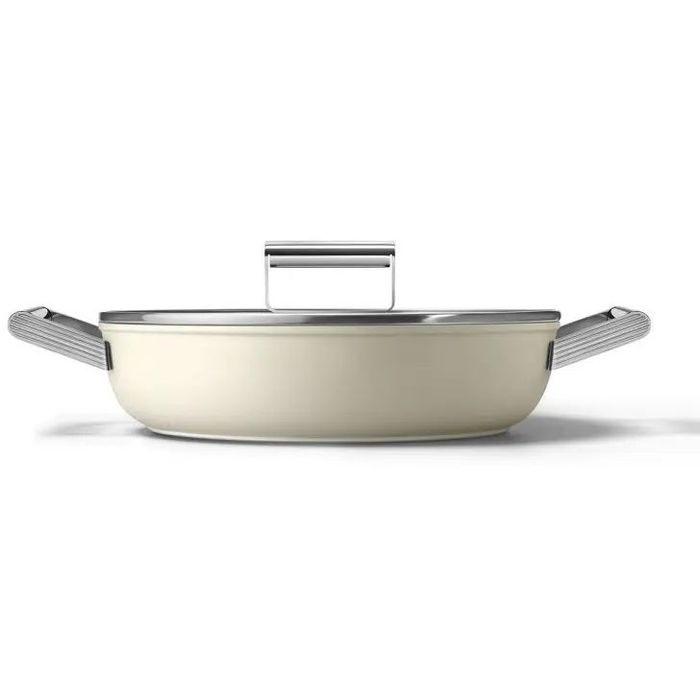 Patelnia głęboka 28 cm Kremowy Smeg (CKFD2811CRM)