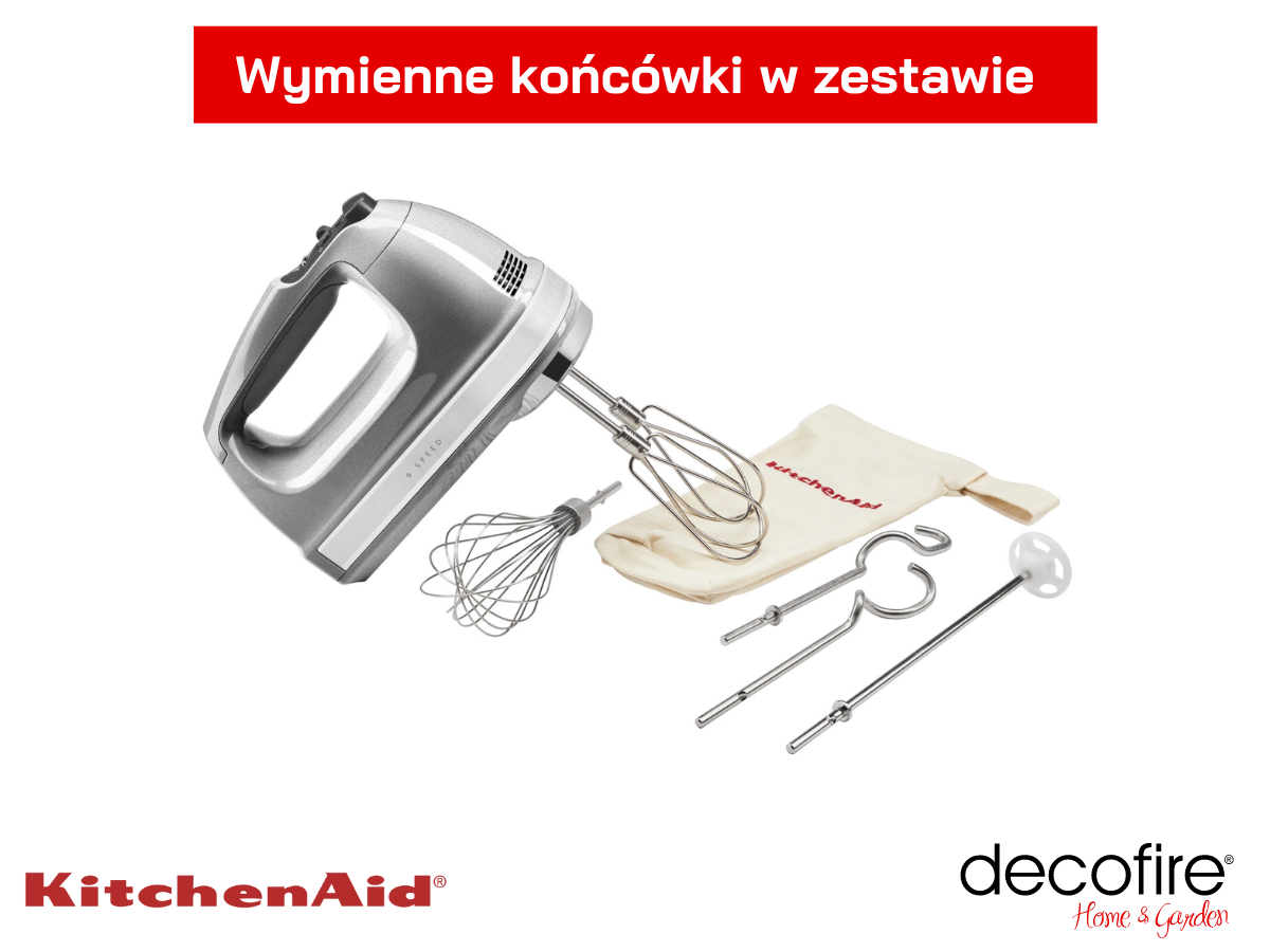 Wymienne końcówki w mikserze 9-biegowym KitchenAid
