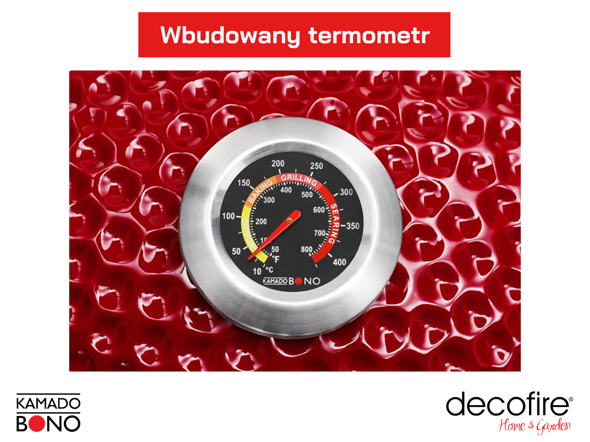 Termometr wbudowany w pokrywę