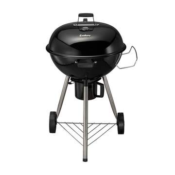 Grill węglowy Weber Master-Touch GBS model C-5750 w pięknym, intensywnym, granatowym kolorze. Grill ma kulisty kształt. Ruszt przykryty granatową pokrywą z chromowanymi elementami, na dole czarny zbiornik na węgiel i dwa, plastikowe kółka.
