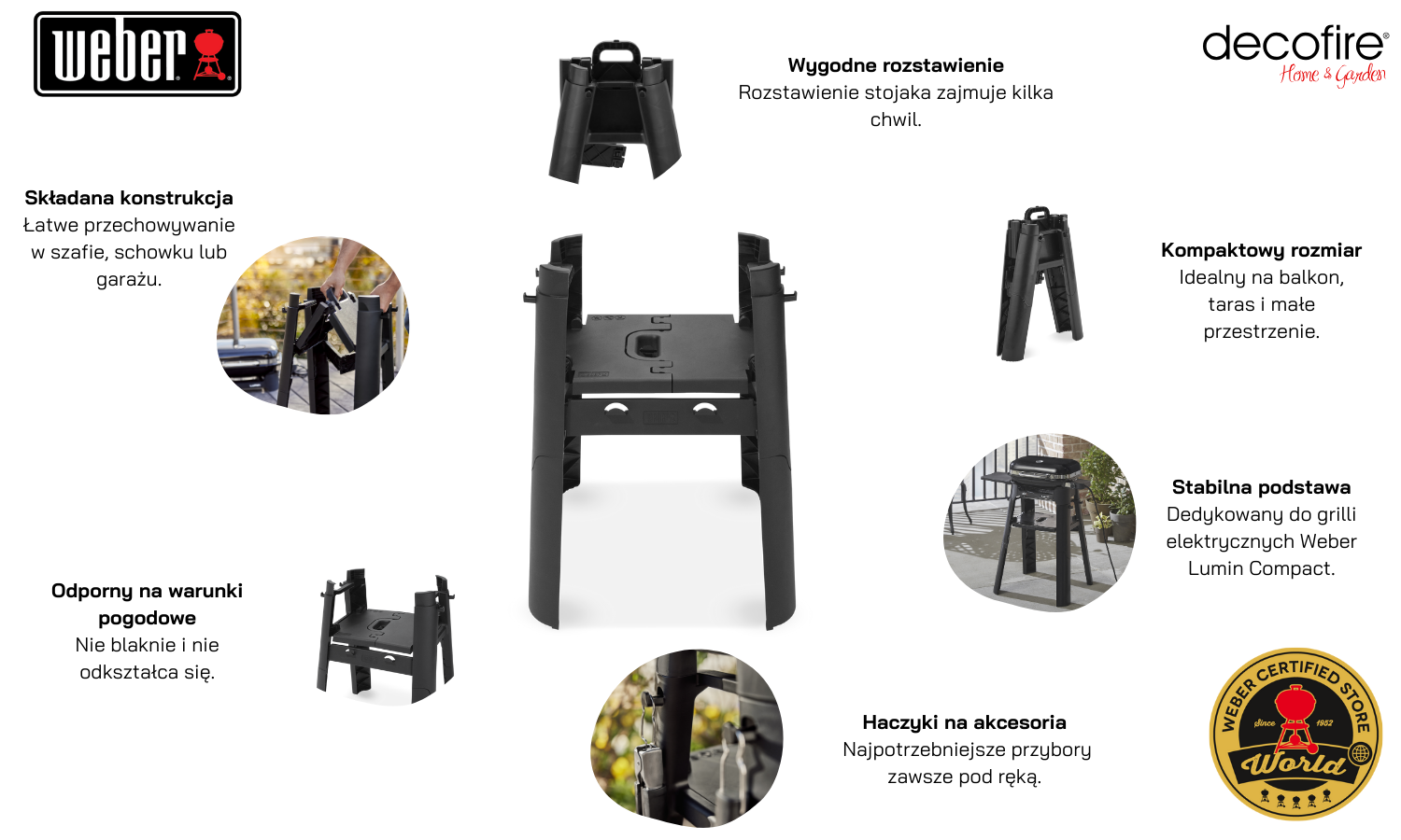 Stojak do grilli elektrycznych Lumin Compact Weber