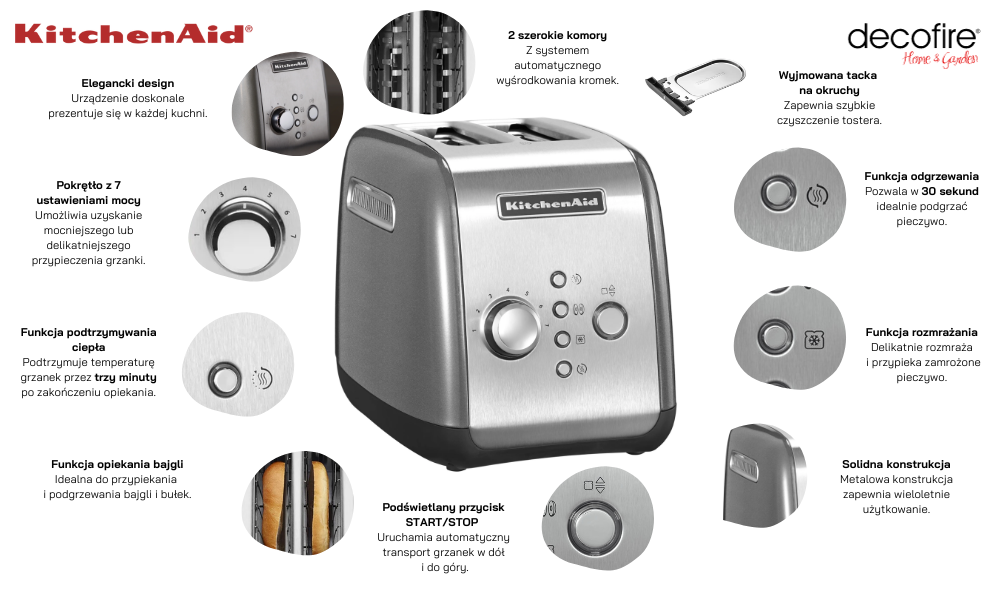 Toster 2 Contour Silver KitchenAid 