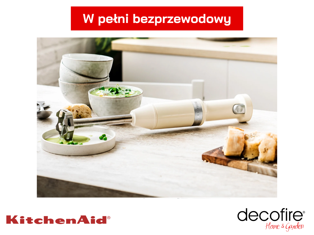 W pełni bezprzewodowy blender ręczny Almond Cream KitchenAid
