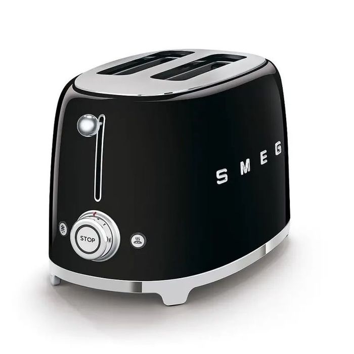 Toster na 2 kromki Smeg Czarny (TSF01BLEU)
