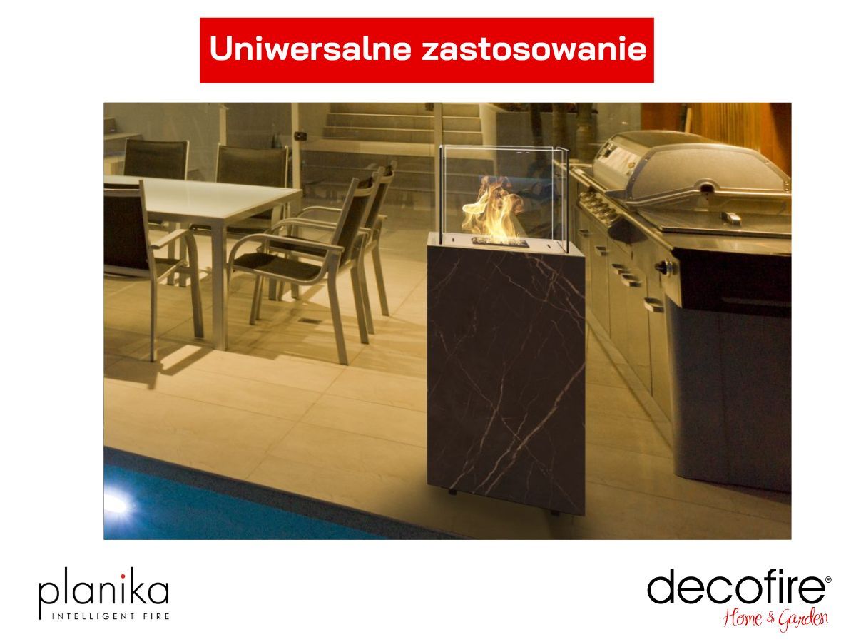 Biokominek automatyczny Porto Laurent Planika - uniwersalne zastosowanie