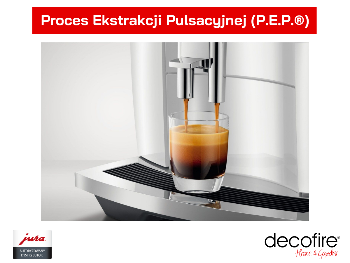 Proces Pulsacji Ekstrakcyjnej w ekspresie Jura E8 Piano White EB