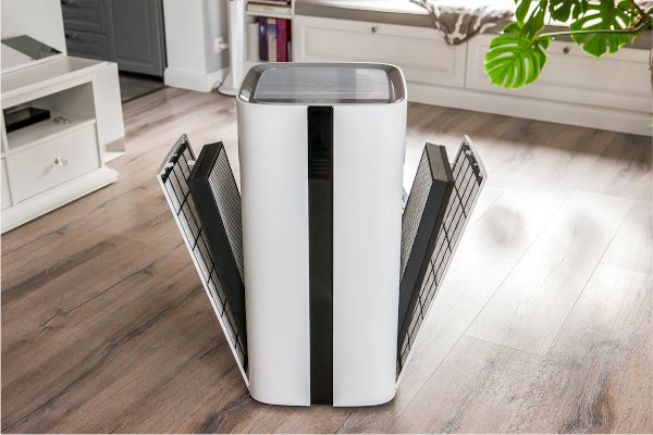 Oczyszczacz powietrza Webber z pokazanymi filtrami