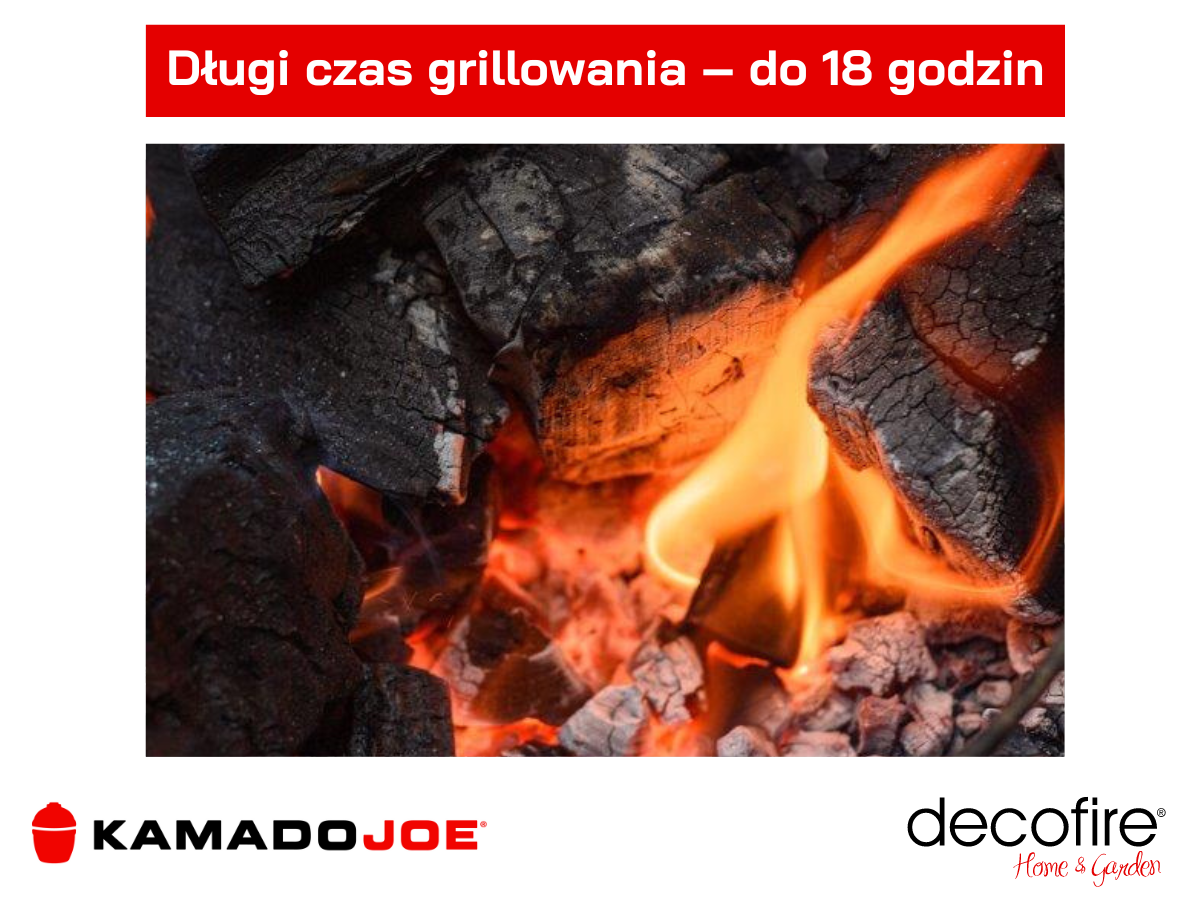 Długi czas spalania węgla drzewnego Kamado Joe BIG Block