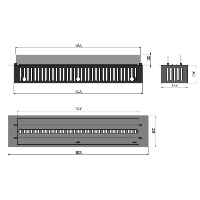 Kominek na parę wodną Infire Insert Invapo 1800 Multicolor