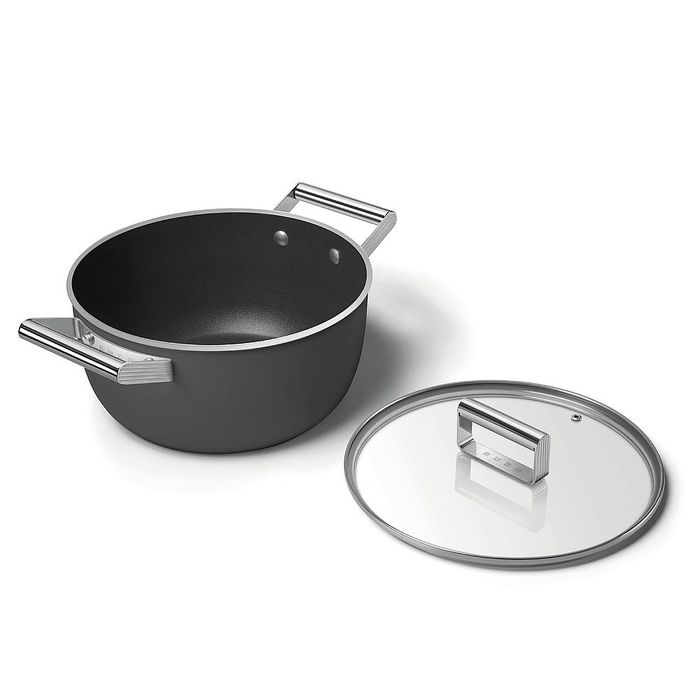 Garnek 24 cm Czarny Smeg (CSF2412BLM)