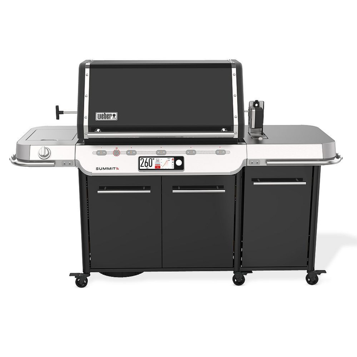 Grill gazowy Weber Summit FS38X E zamontowany rożen