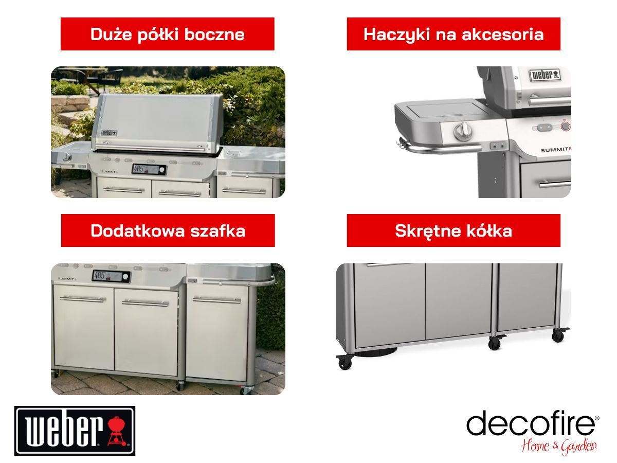 Dodatkowe udogodnienia w grillu gazowym Weber Summit FS38X S