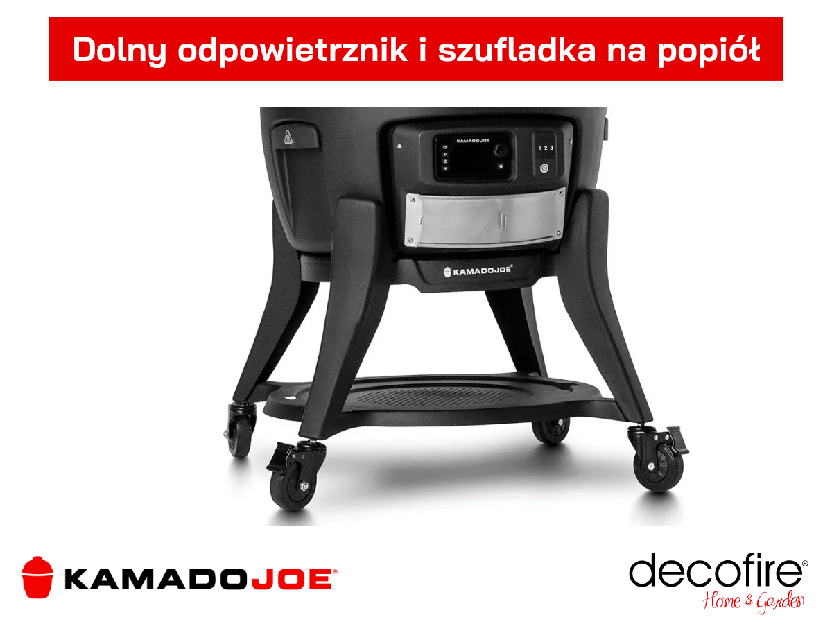 Dolny odpowietrznik i szufladka na popiół