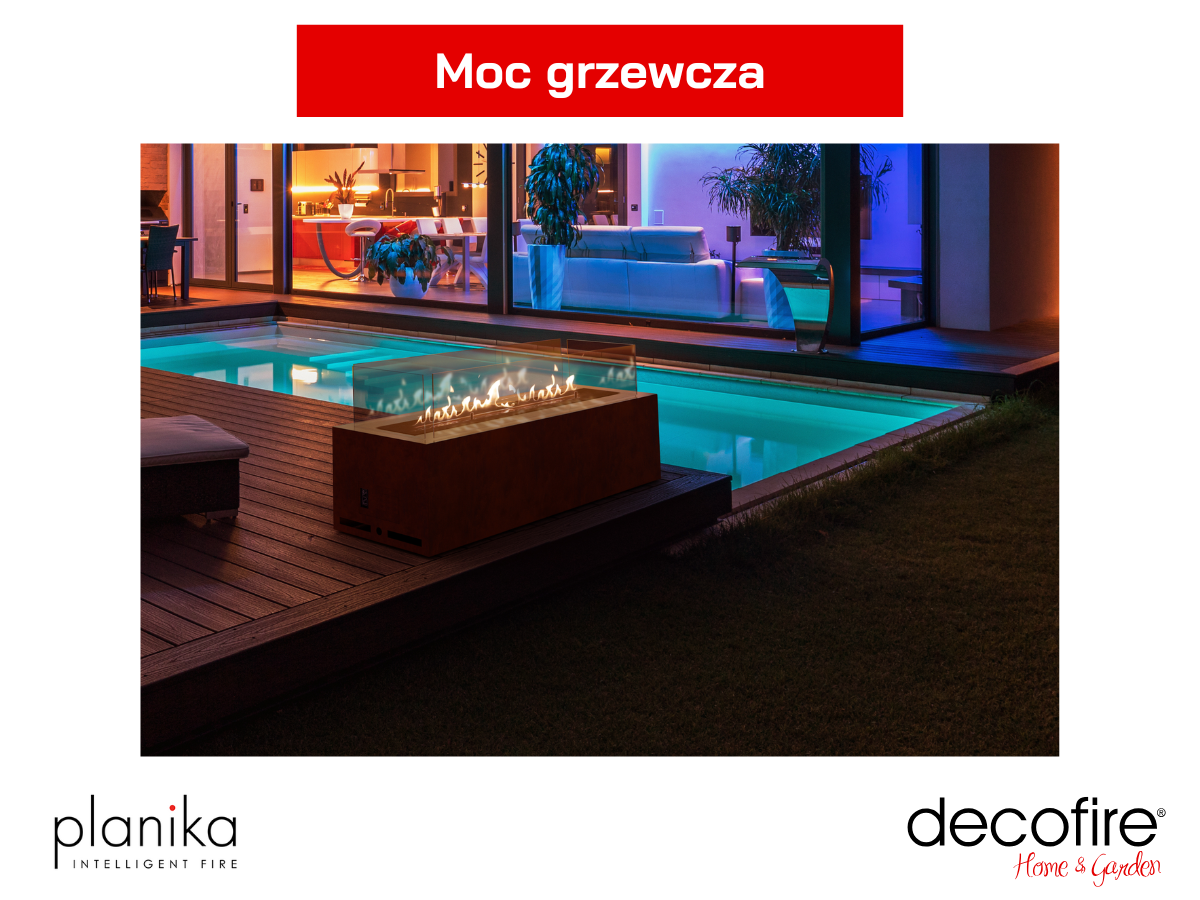 Moc grzewcza – kominek automatyczny na gaz LPG / gaz ziemny Galaxy Laurent Planika
