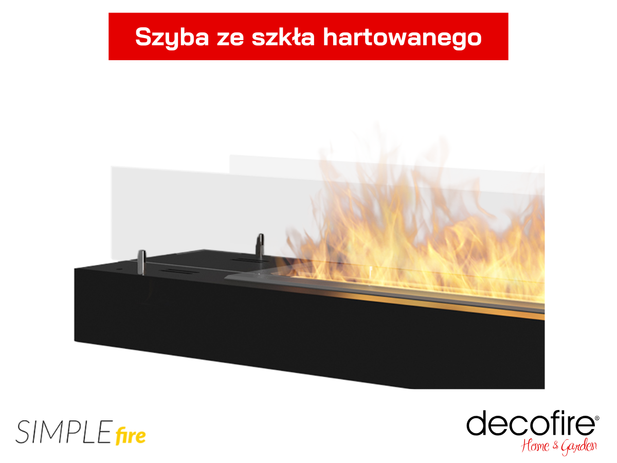 Biokominek Simple Fire FIREBOX 1200 z szybą