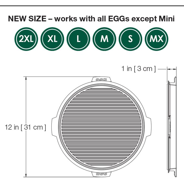 Plancha żeliwna patelnia 27 cm do grilla Big Green Egg (120137)
