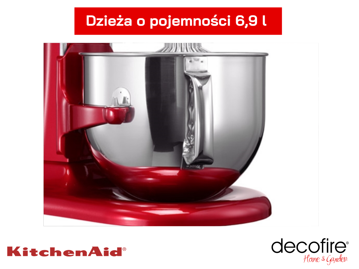 Dzieża ze stali nierdzewnej i mikser Artisan 7 Empire Red