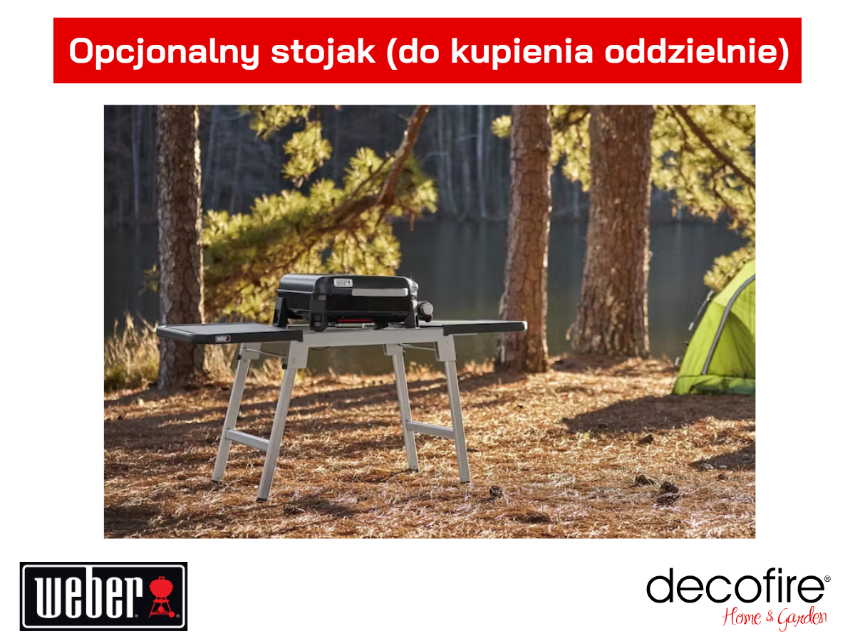 Opcjonalny stojak do przenośnego grilla gazowego Weber na kartusze SLATE GP 43 cm Premium