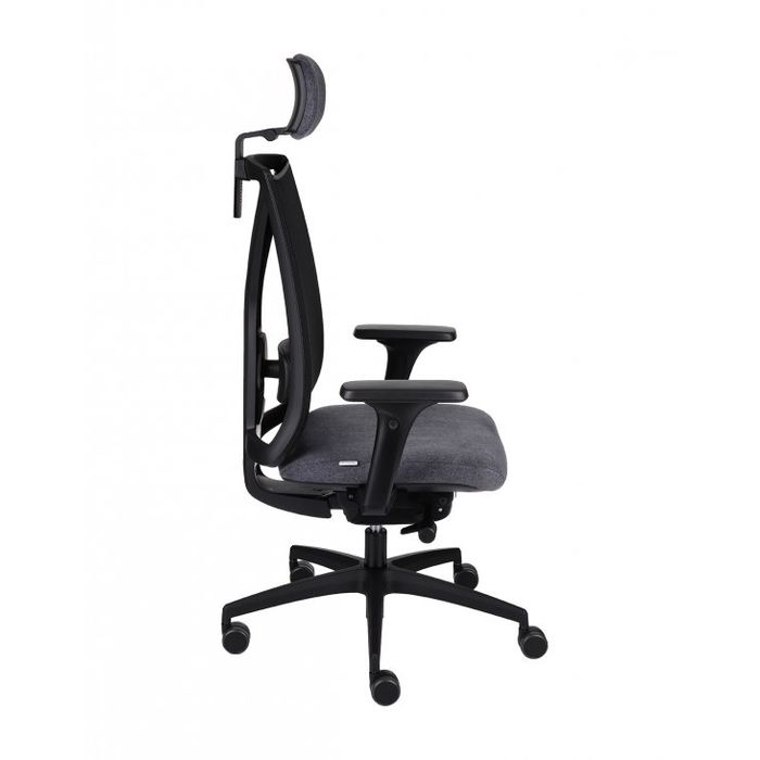 Fotel biurowy Grospol Valio BS HD black chrome tkanina Synergy - 12 kolorów
