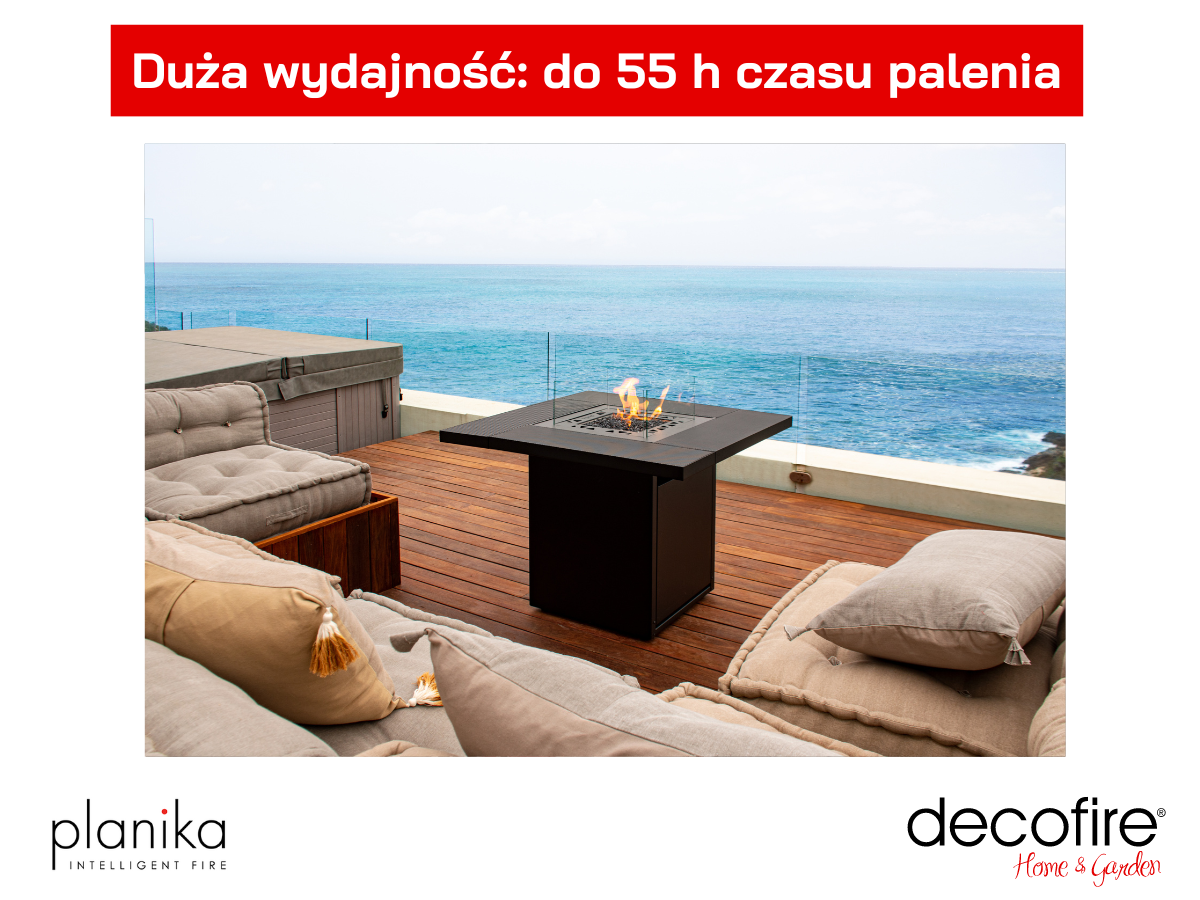 Czas palenia w kominku Planika Square Table 