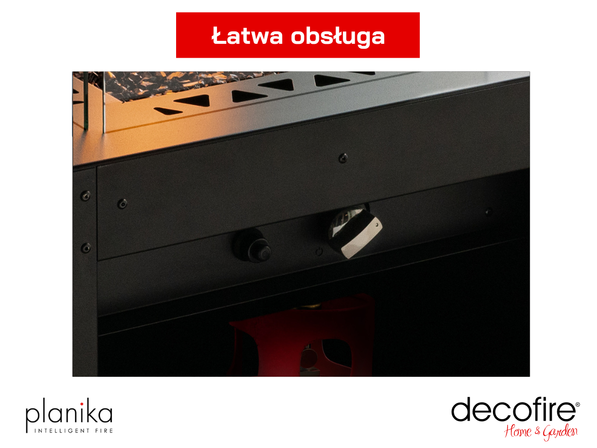 Sterowanie w kominku Planika Square