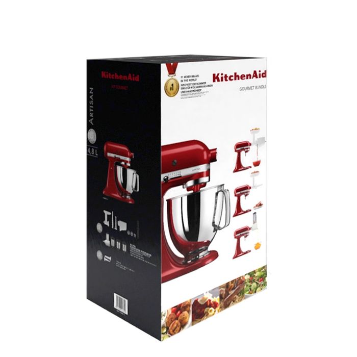 Zestaw "Gourmet" z mikserem Artisan 5 Empire Red 4,8L KitchenAid (BUNDLEGOURMETER)