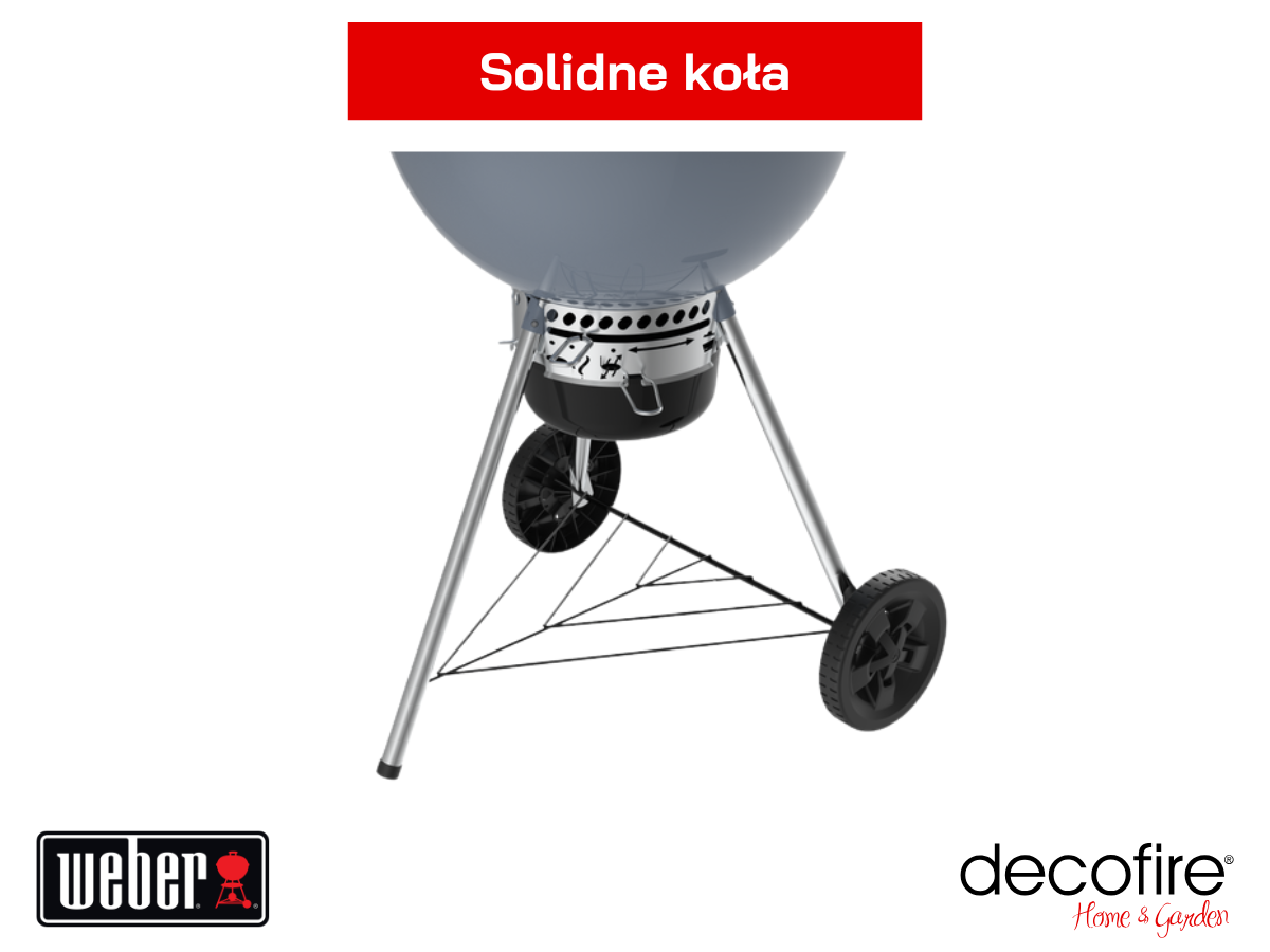 Grill węglowy Weber Master-Touch GBS 5755 Slate EU 57 cm – stabilna konstrukcja