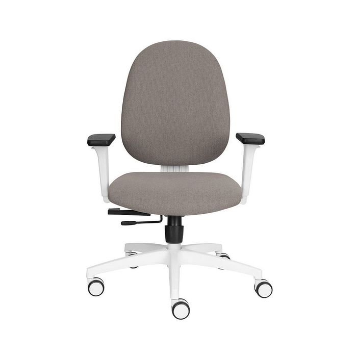 Grospol Krzesło fotel biurowy Milo W white tkanina Synergy - 12 kolorów