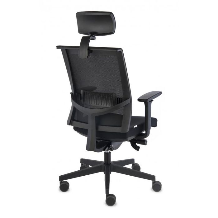 Fotel biurowy Grospol Level BS HD BLACK tkanina Medley - 12 kolorów