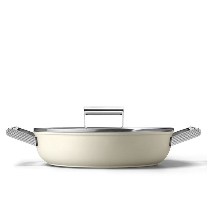 Głęboka patelnia 28 cm Kremowy Smeg (DPF2812CRM)