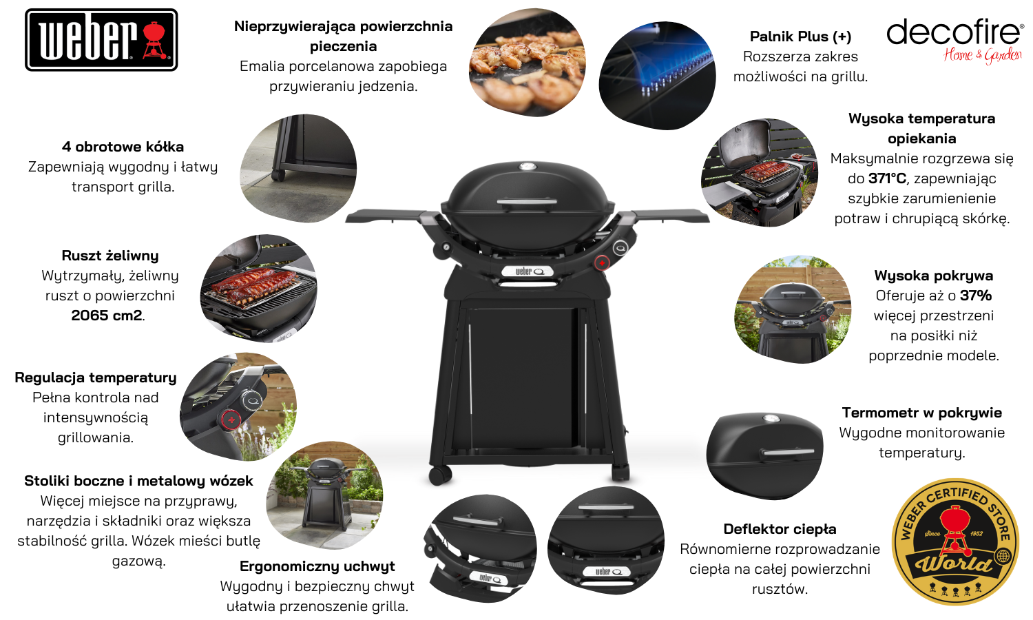 Grill gazowy Weber Q 2800N+ z wózkiem Premium