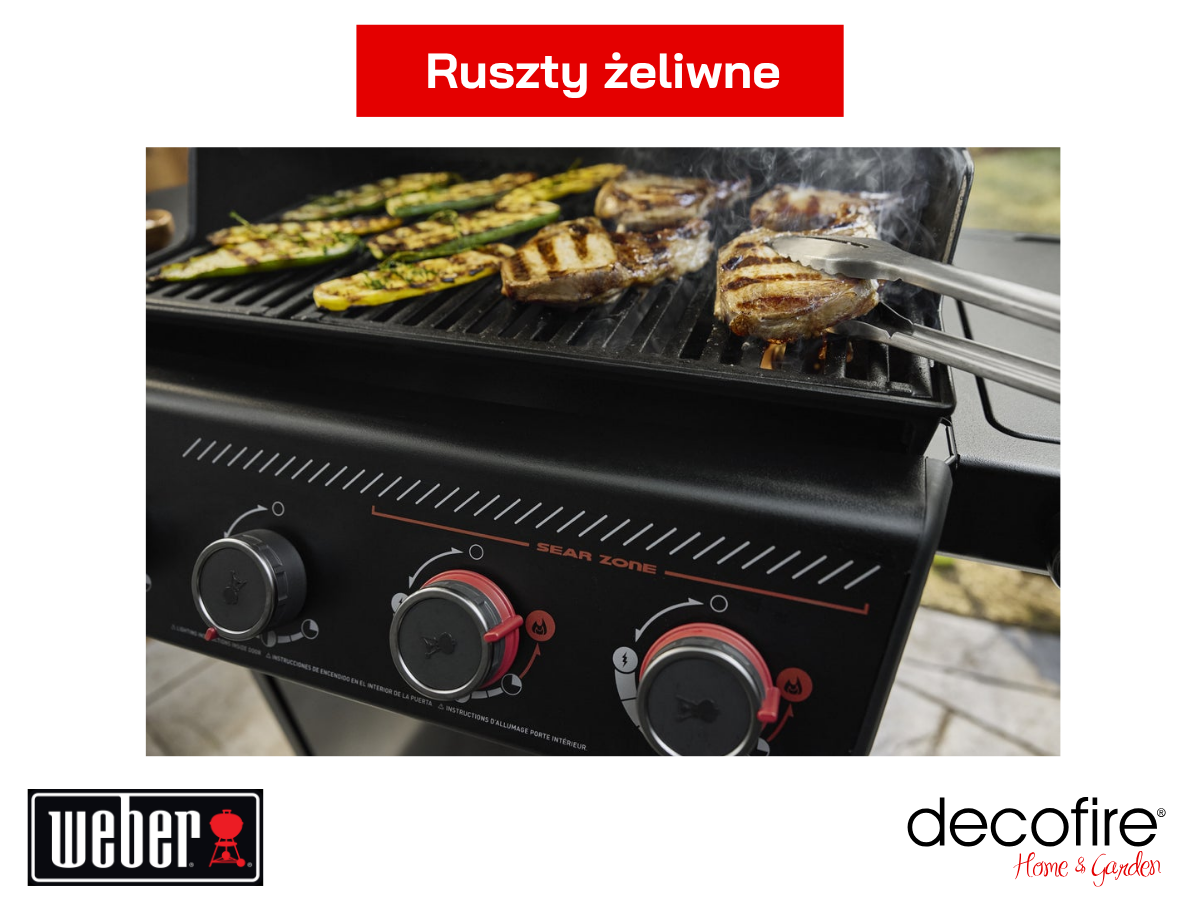 Grill gazowy Weber Spirit EPX-435R Stealth – ruszty żeliwne