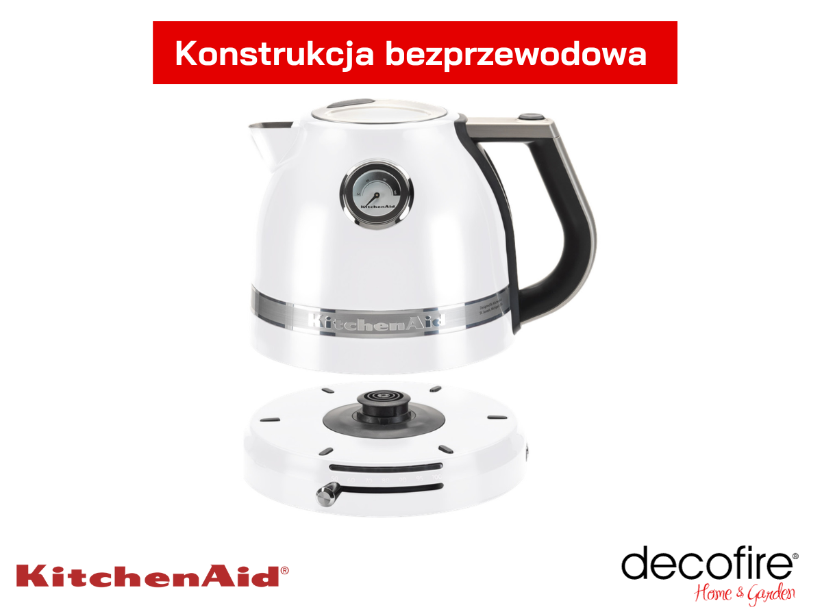Konstrukcja bezprzewodowa czajnika Artisan 1,5 l KitchenAid