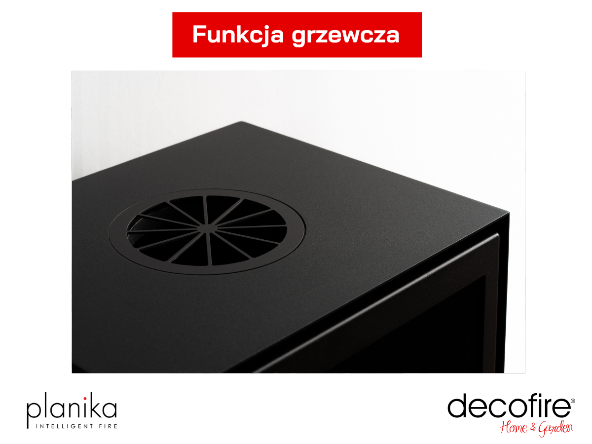 Biokominek Planika Scandi wylot ciepłego powietrza