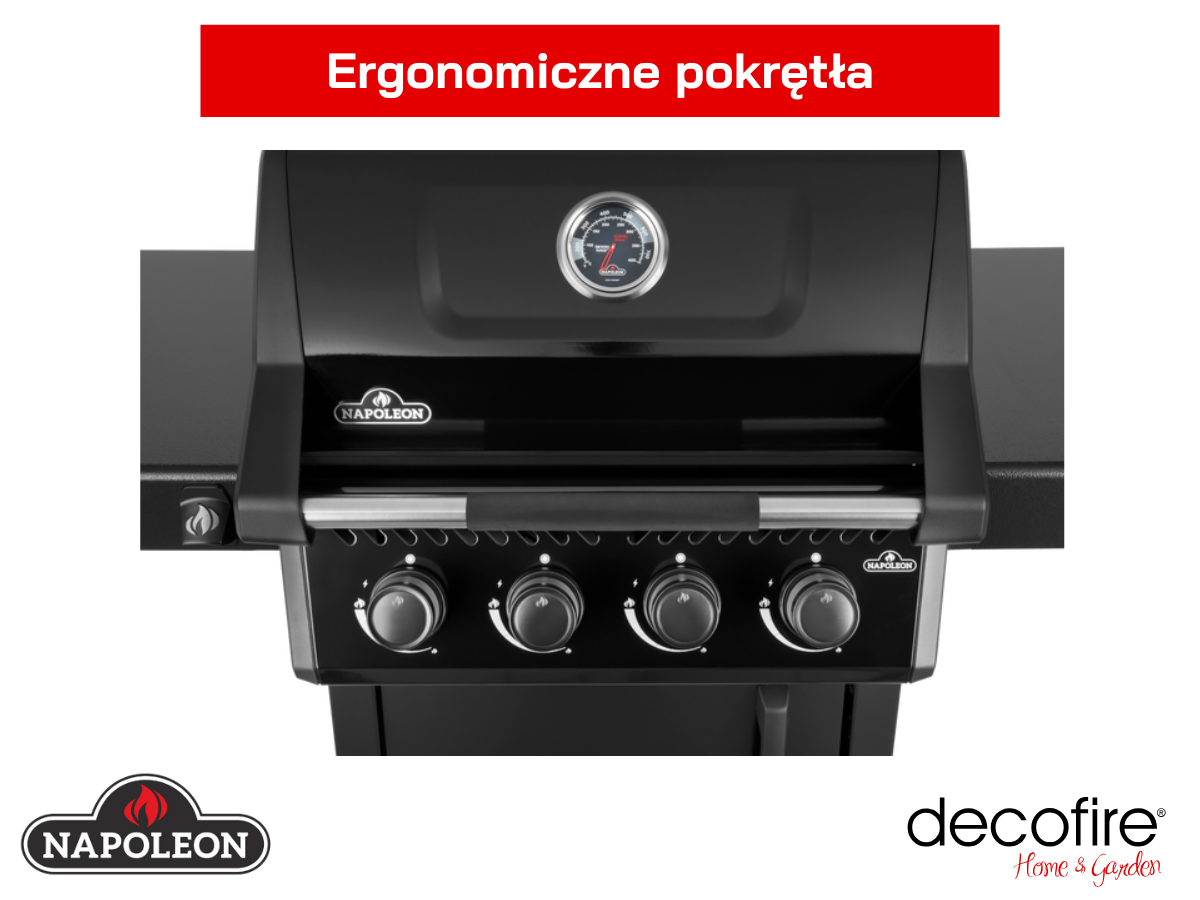 Grill gazowy Napoleon Freestyle 425 czarny – pokrętła