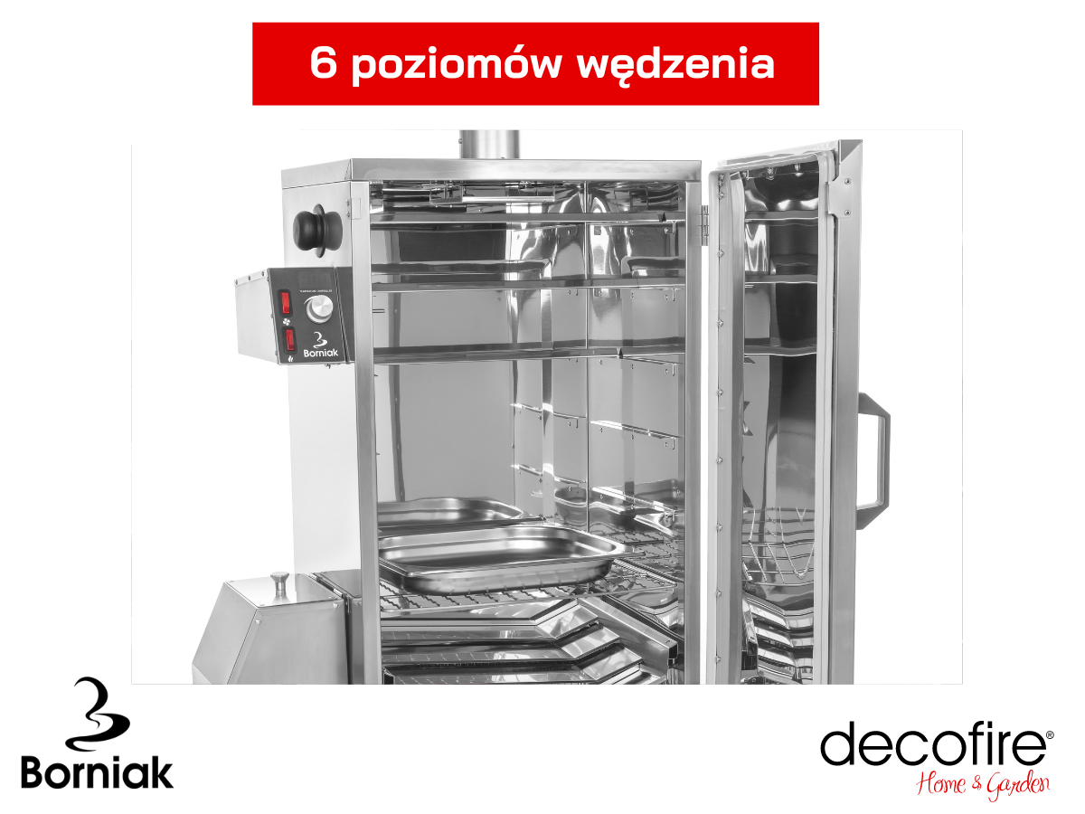 Smoker Borniak BBQ Simple Inox BBDS-70 v1.4 z 6 poziomami wędzenia