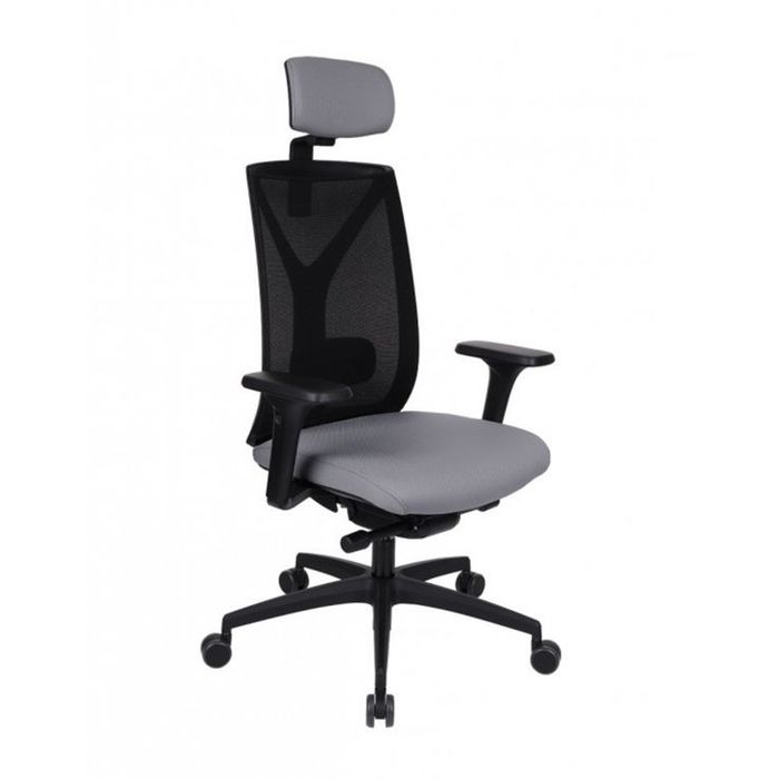 Fotel biurowy Grospol Valio BS HD black chrome tkanina Valencia - 12 kolorów