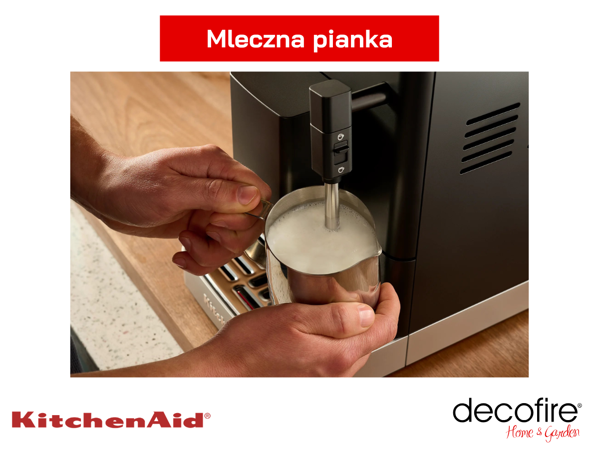 Ekspres automatyczny KF2 Black Mat KitchenAid – pełna kontrola nad mleczną pianką