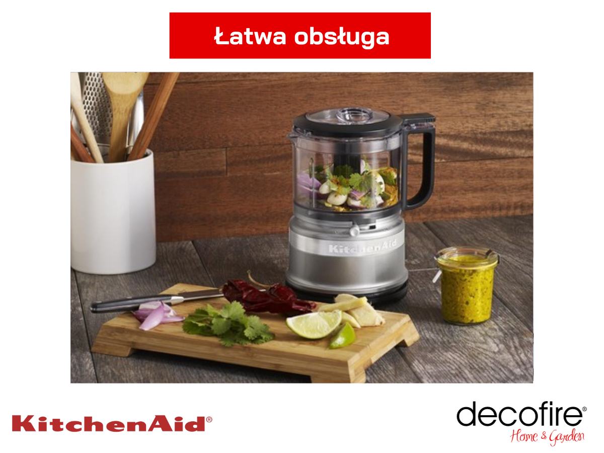 Łatwa obsługa malaksera MINI 0,8 l Contour Silver KitchenAid