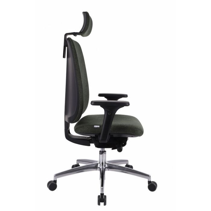 Fotel biurowy Grospol Valio BT HD black chrome tkanina Cura - 8 kolorów