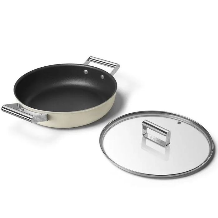 Patelnia głęboka 28 cm Kremowy Smeg (CKFD2811CRM)