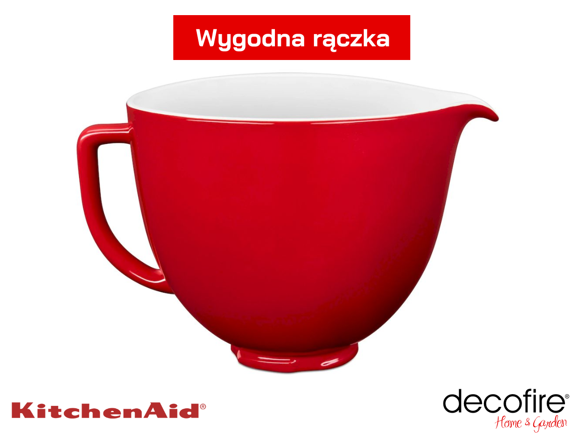 Wygodna rączka dzieży ceramicznej Empire Red 4,7 l Artisan KitchenAid