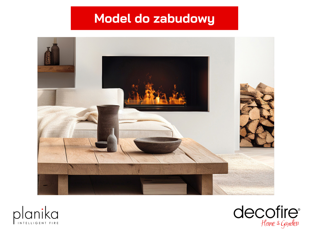 Kominek na parę wodną Planika Cool Flame Fireplace do zabudowy