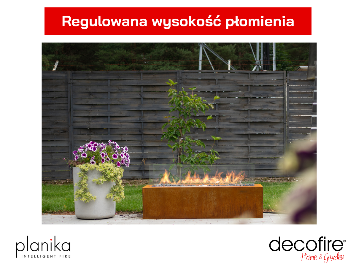 Regulacja wysokości płomieni